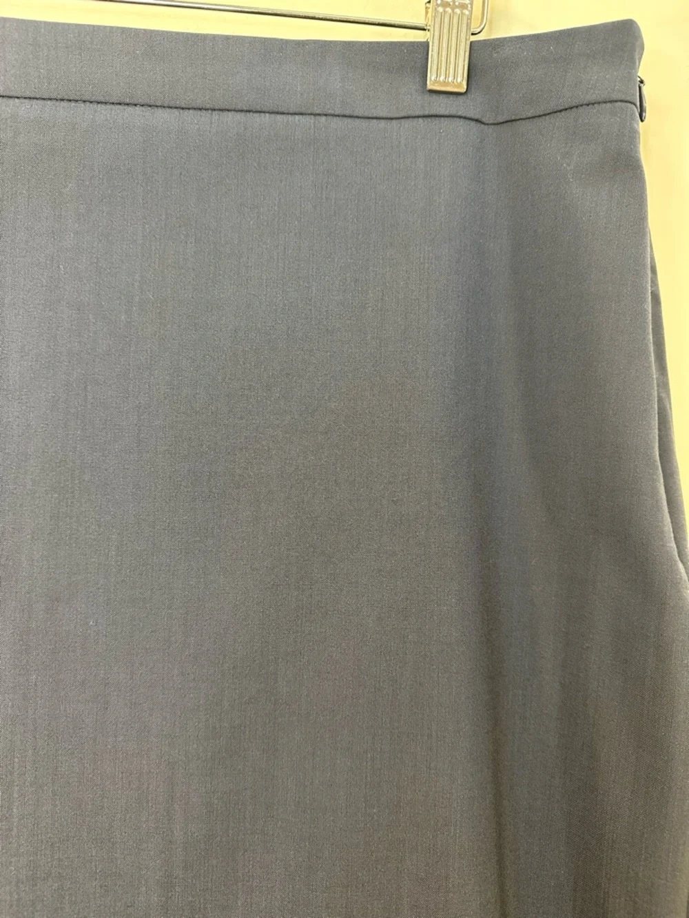 Banana Republic Stretch Wool Midi Navy Blue Pencil Skirt Sz 16 Business Casual - Picture 3 of 8